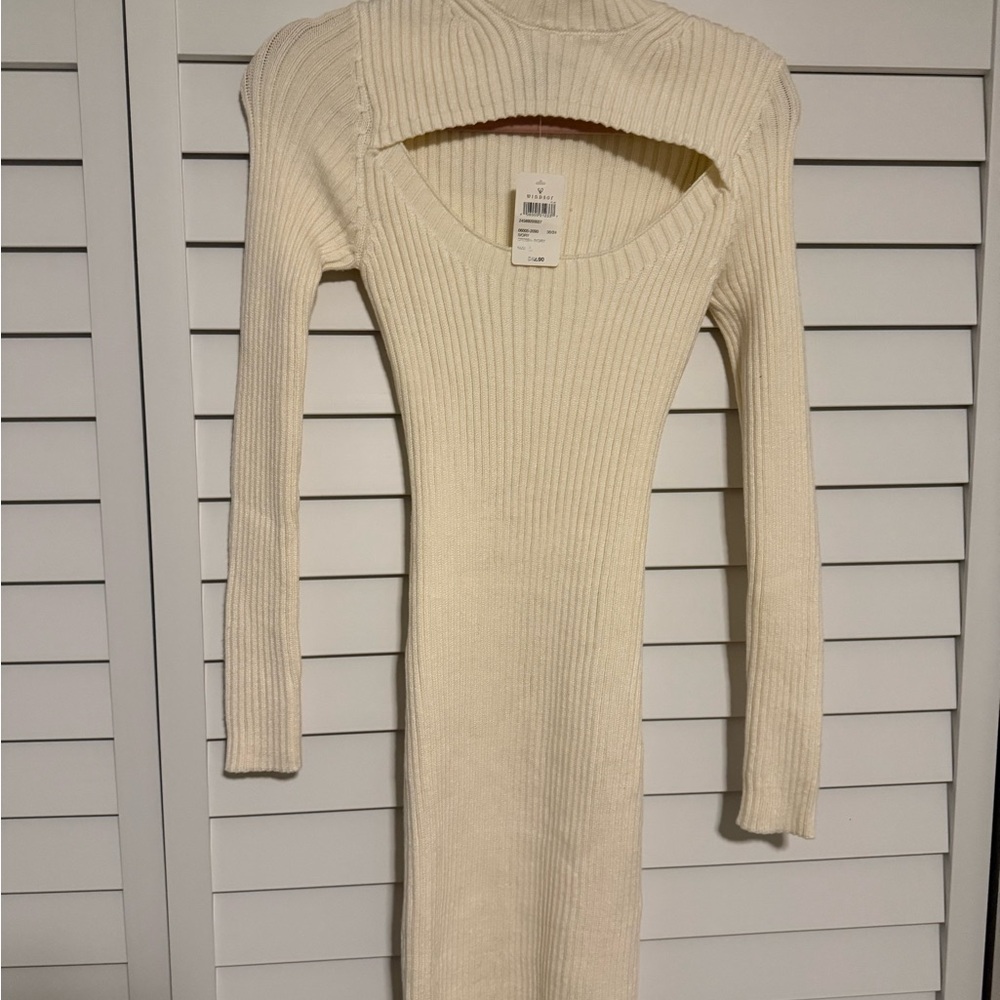 Windsor Cream Long Sleeve Knit Dress